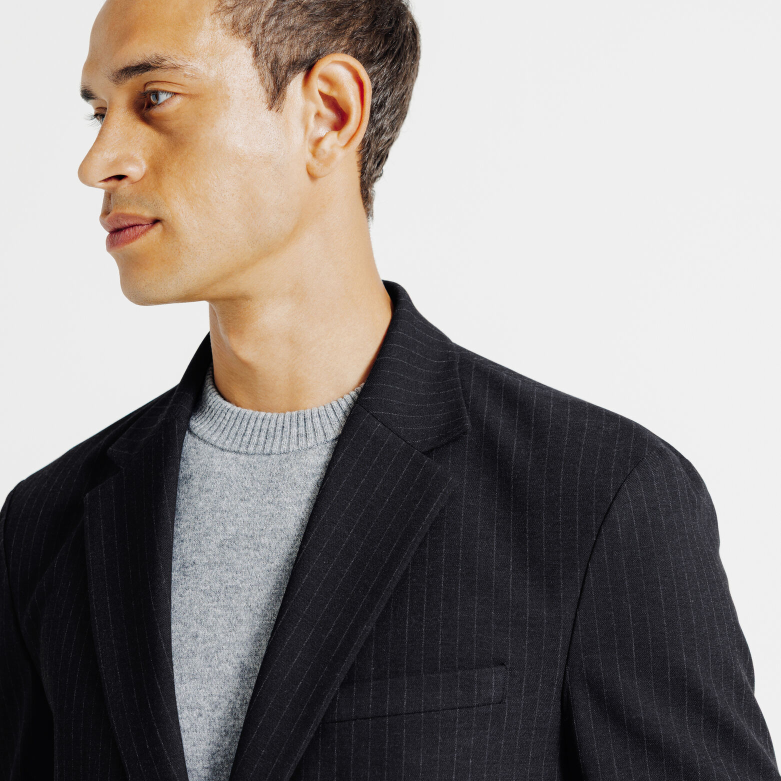 Veste de costume confort rayée