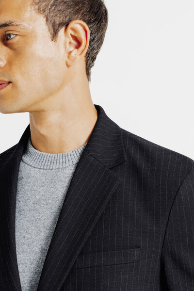 Gestreept comfort fit kostuumvest