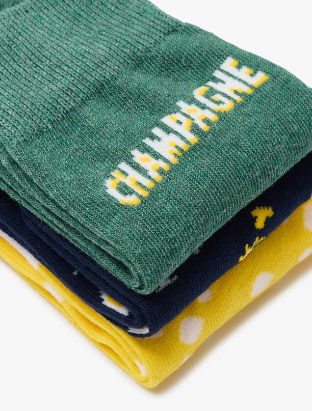 Coffret 3 paires de chaussettes fantaisies