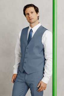 Slim fit kostuumgilet in bi-stretchstof
