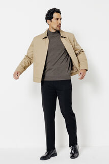 Trui schoorsteenkraag in merinos