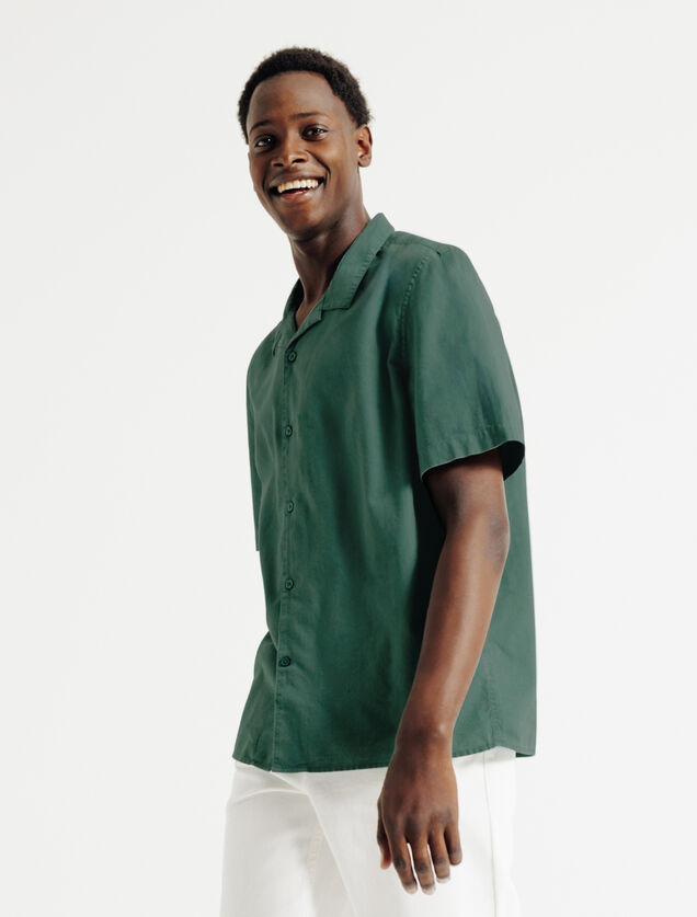 Chemisette en coton lin unie