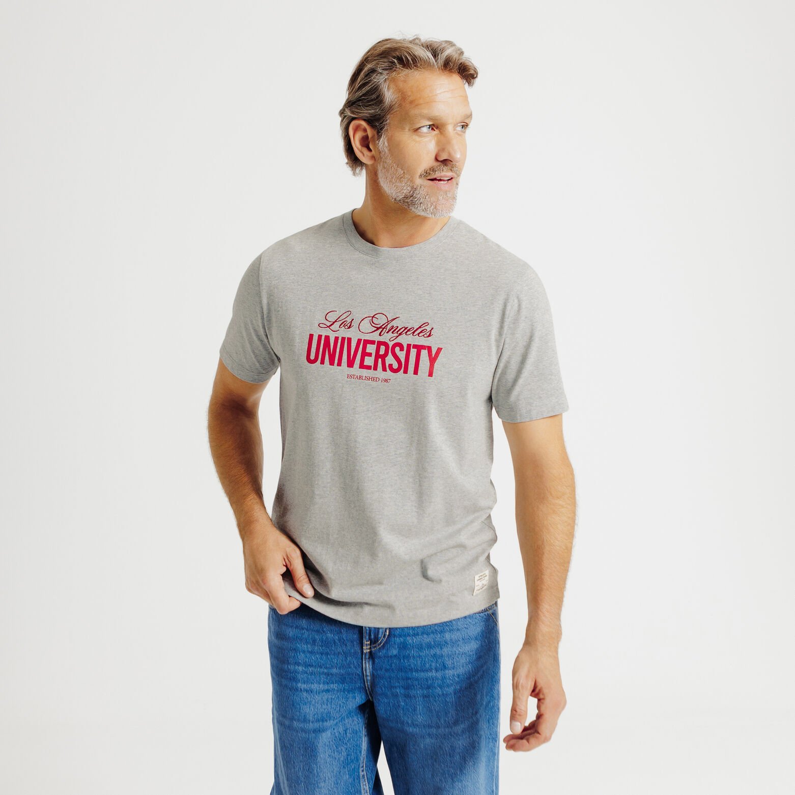 T-shirt in katoen met borduursel vooraan