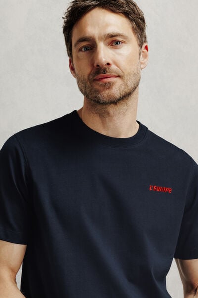 Tee shirt imprim&eacute; dos licence L'&Eacute;quipe