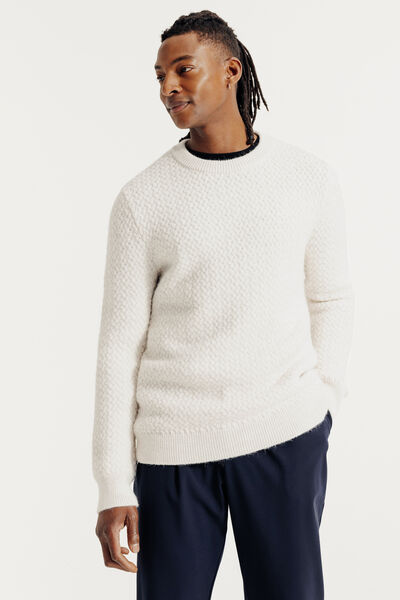 Pull col rond point fantaisie