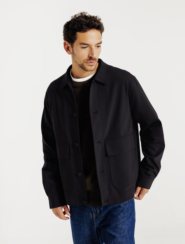 Veste boutonn&eacute;e col chemise