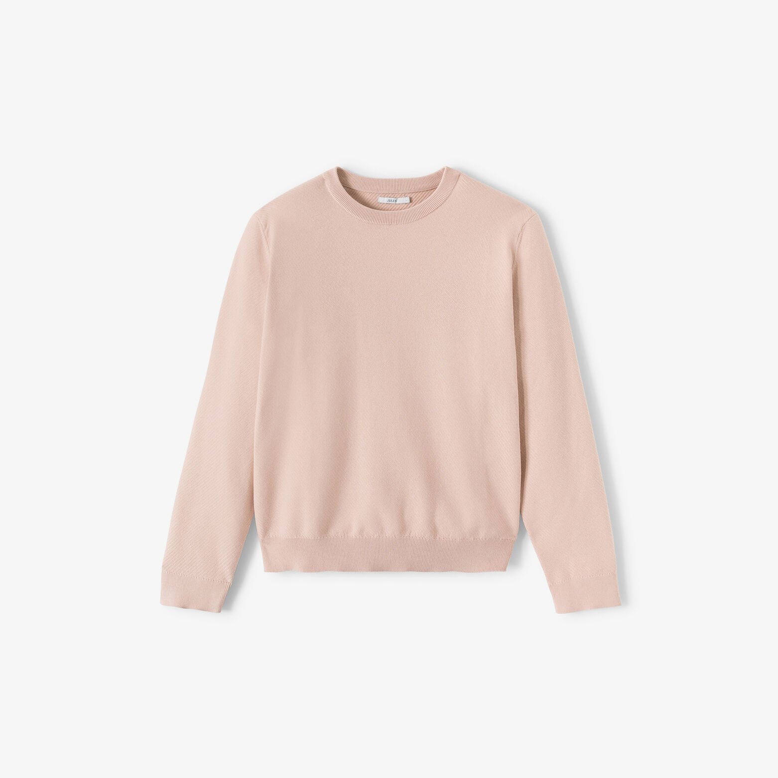 Pull col rond jeux de points fantaisie