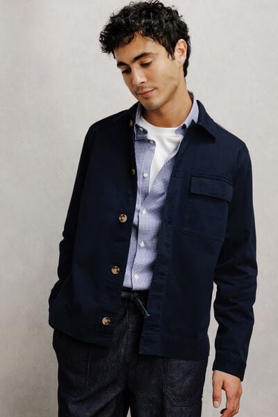 Veste col chemise boutonn&eacute;e mi-saison
