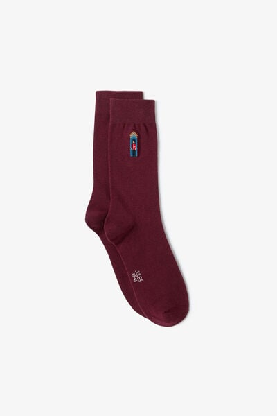 Chaussettes hautes brod&eacute;es