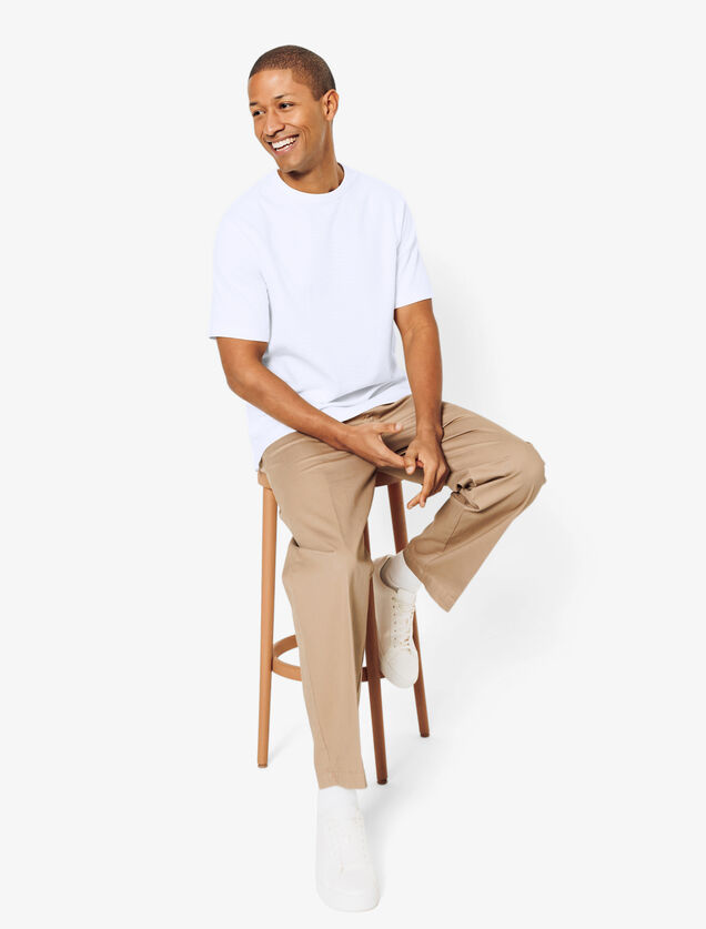 Tee shirt matière gaufrée