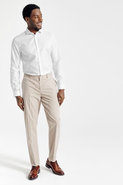 Chemise sans repassage slim en coton imprim&eacute;e