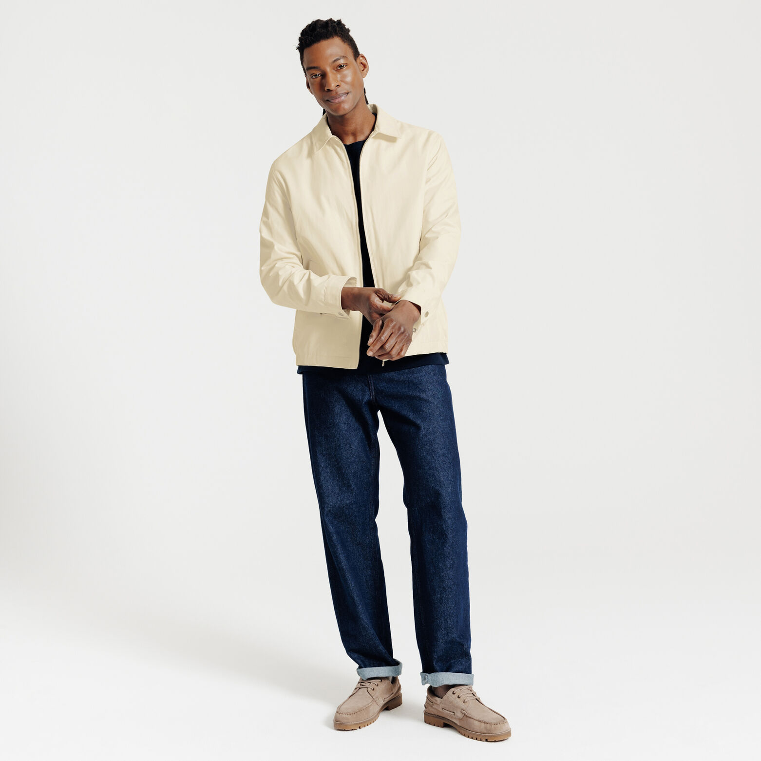 Blouson col chemise zipp&eacute;