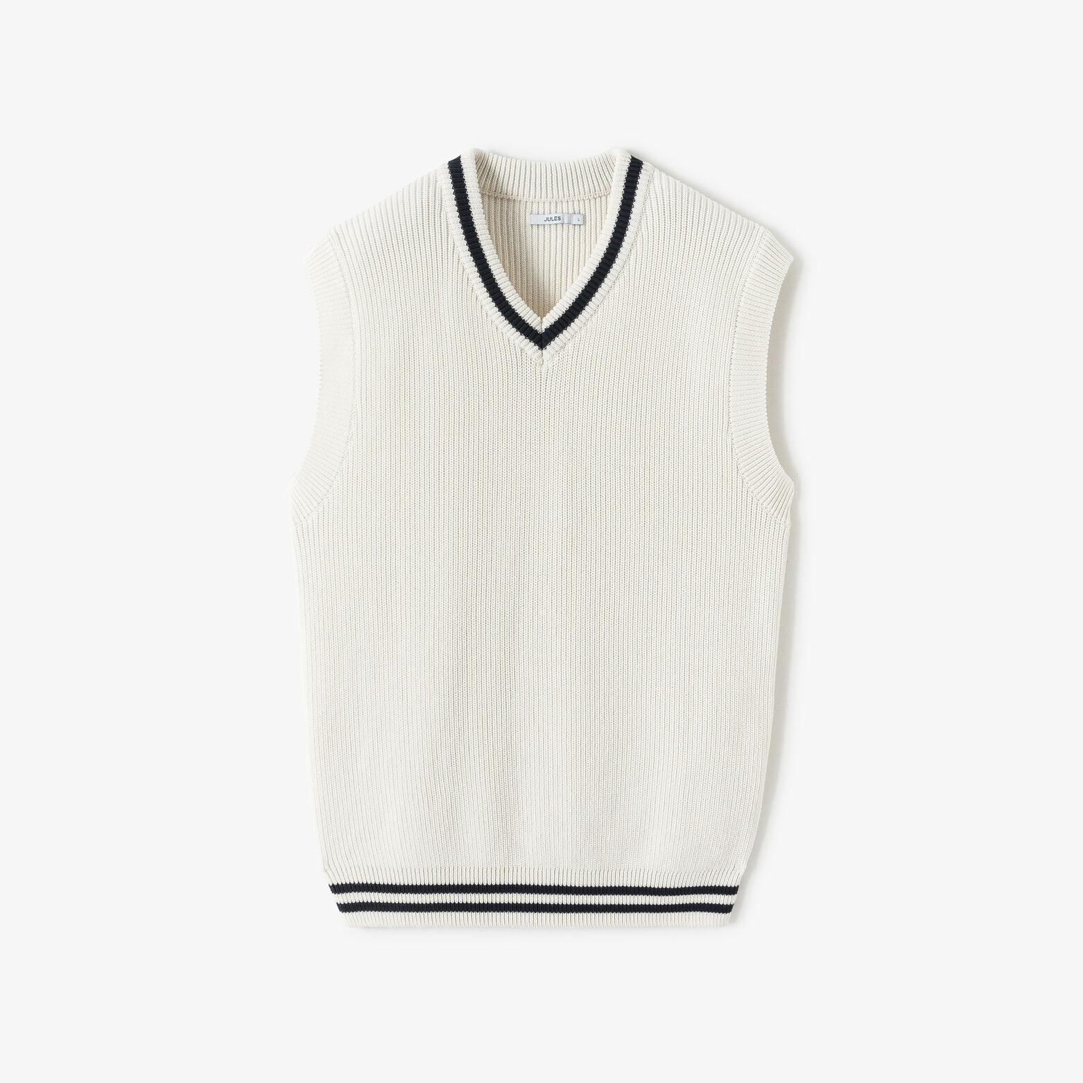 Pull col v sans manches relax