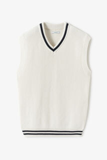 Trui met V-hals zonder mouwen