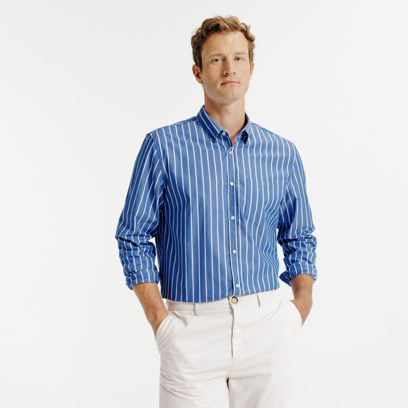 Chemise en coton rayée