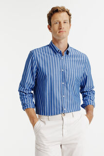 Chemise en coton ray&eacute;e