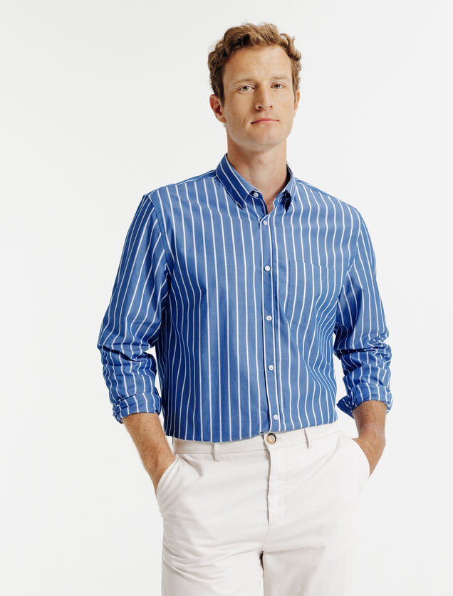 Chemise en coton ray&eacute;e
