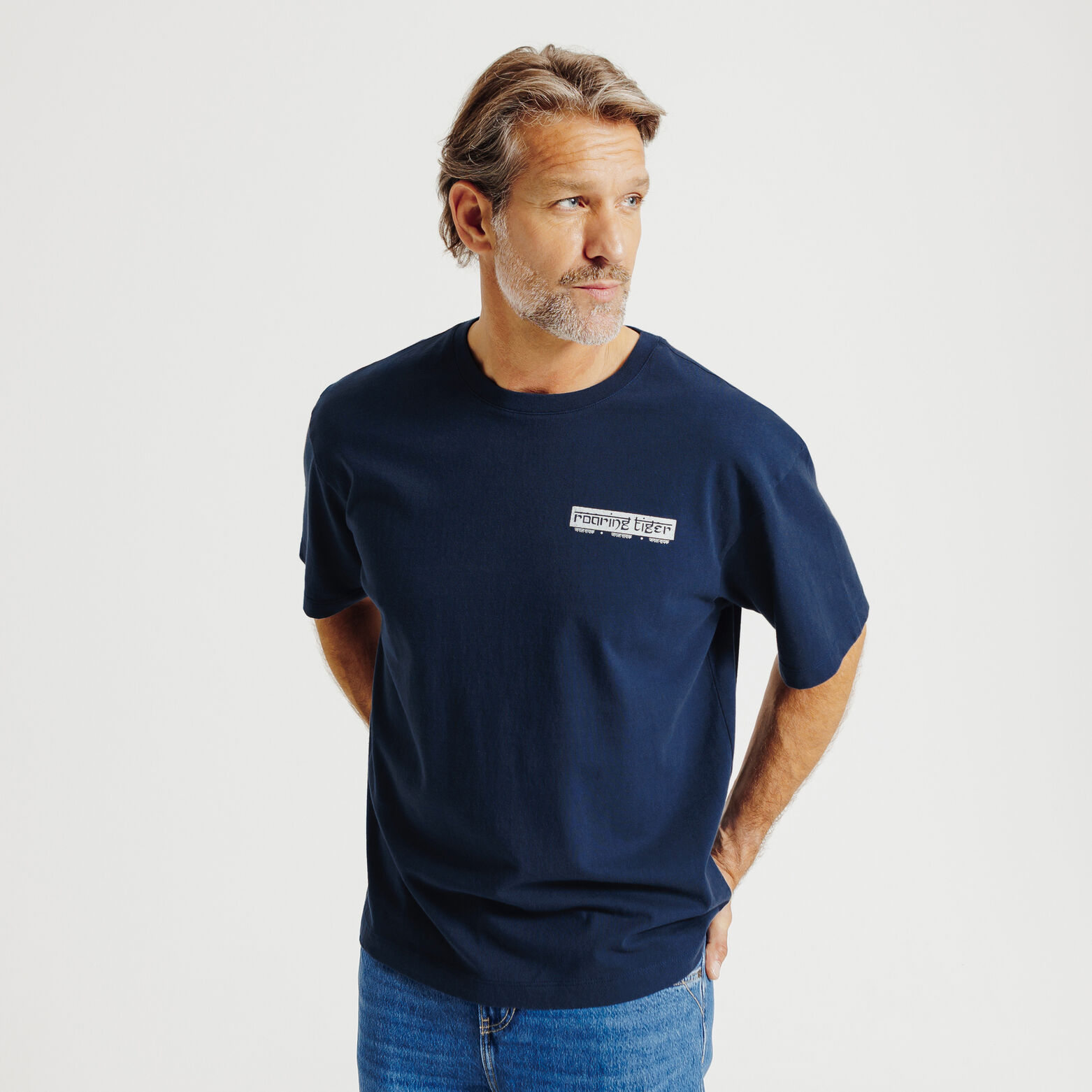 T-shirt met print op voor-en achteraan