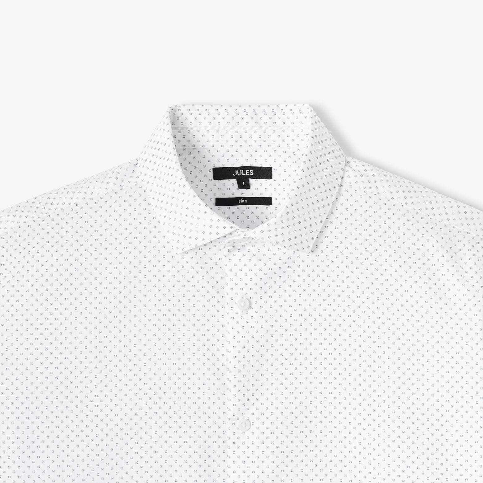 Chemise sans repassage slim en coton imprim&eacute;e