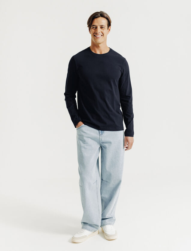 Tee shirt manches longues mati&egrave;re douce