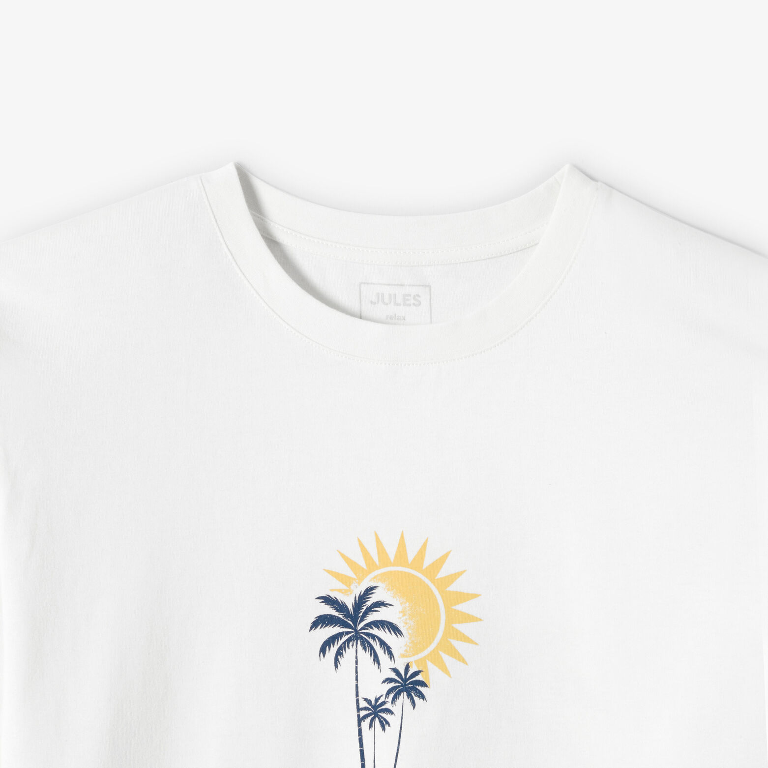 Tee shirt col rond imprim&eacute; devant dos "Long Beach"