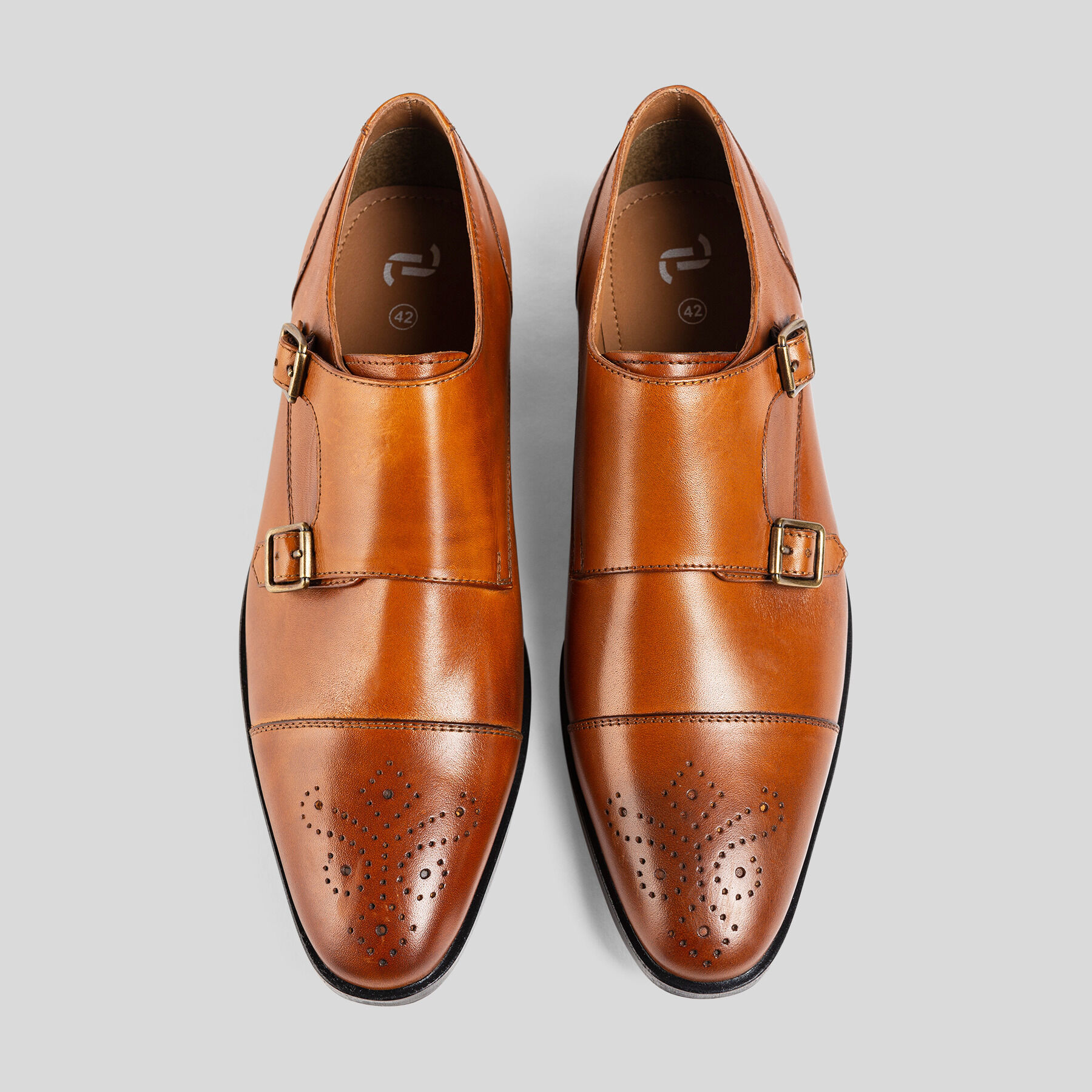Leren schoenen met dubbele gesp | Jules