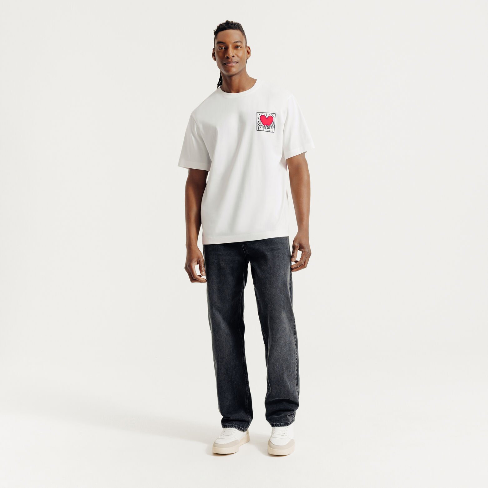 Tee shirt imprim&eacute; devant dos licence Keith Haring