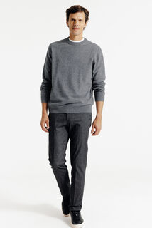 Pull col rond m&eacute;rinos cachemire