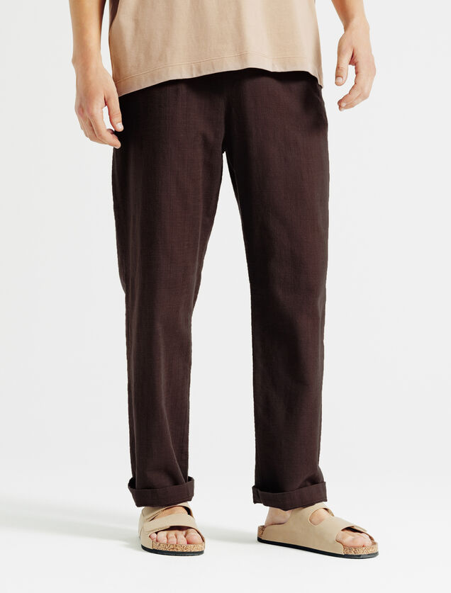 Pantalon loose matière texturée