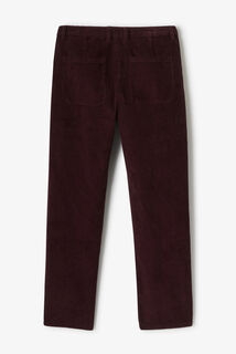 Loose fit chinobroek in fluweel