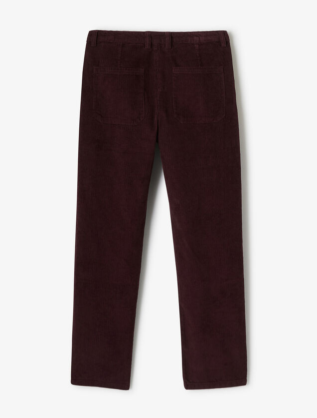 Loose fit chinobroek in fluweel