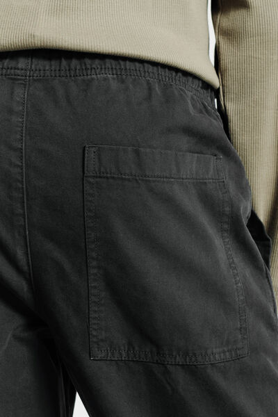 Pantalon straight taille &eacute;lastiqu&eacute;e