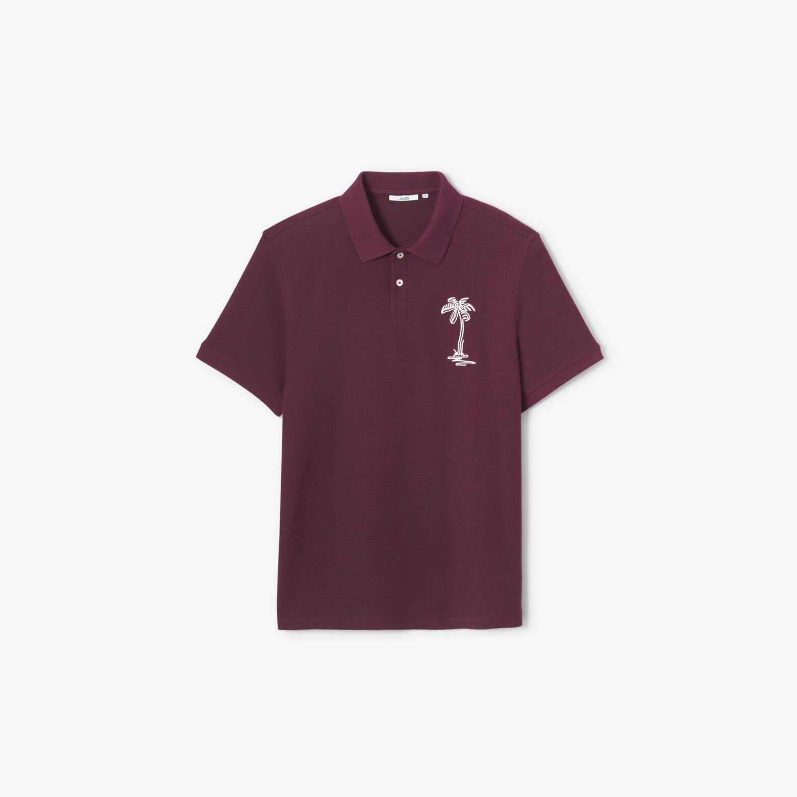 Polo korte mouwen textuur borduursel 