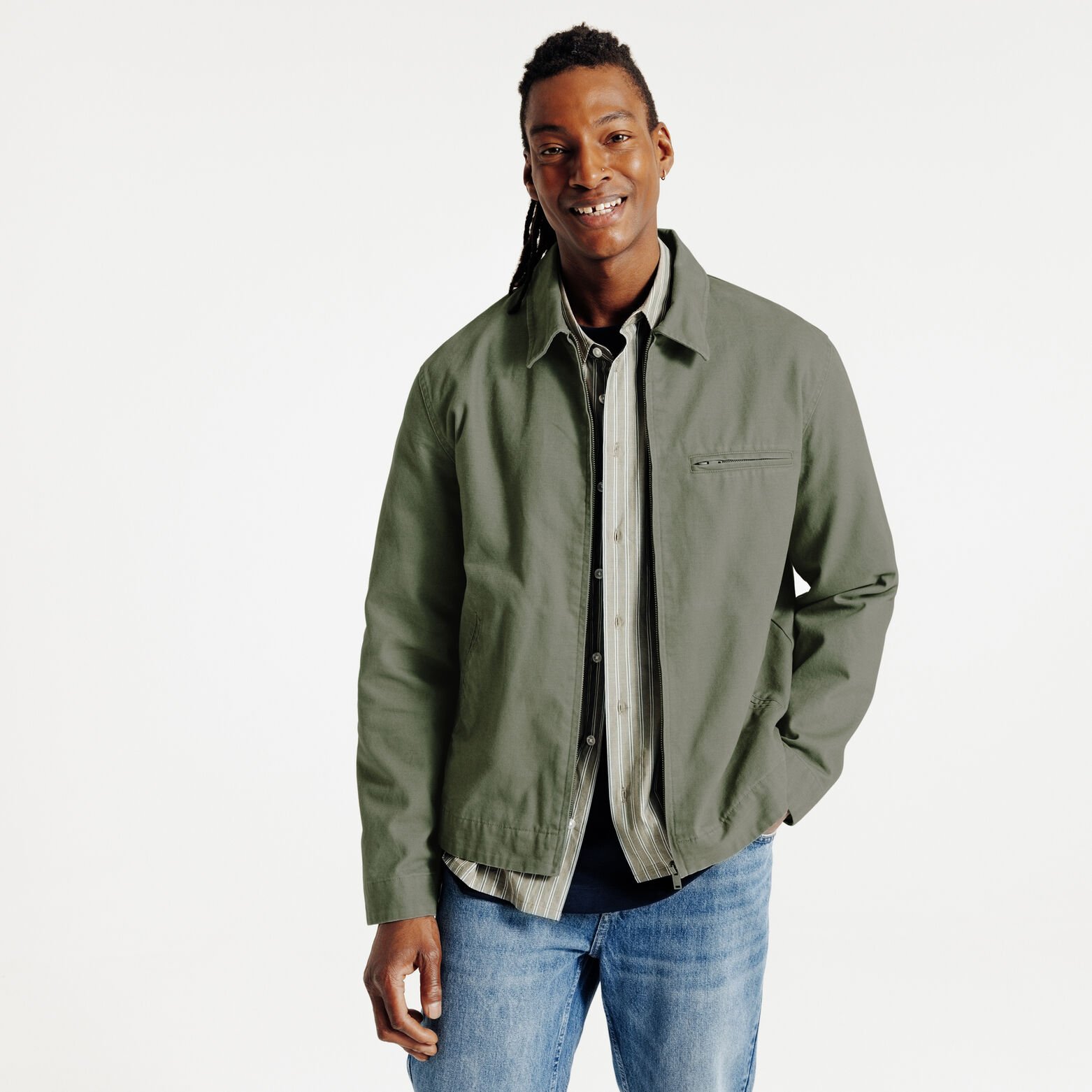 Blouson mi-saison col chemise