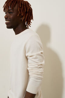 Pull col rond m&eacute;lange m&eacute;rinos cachemire