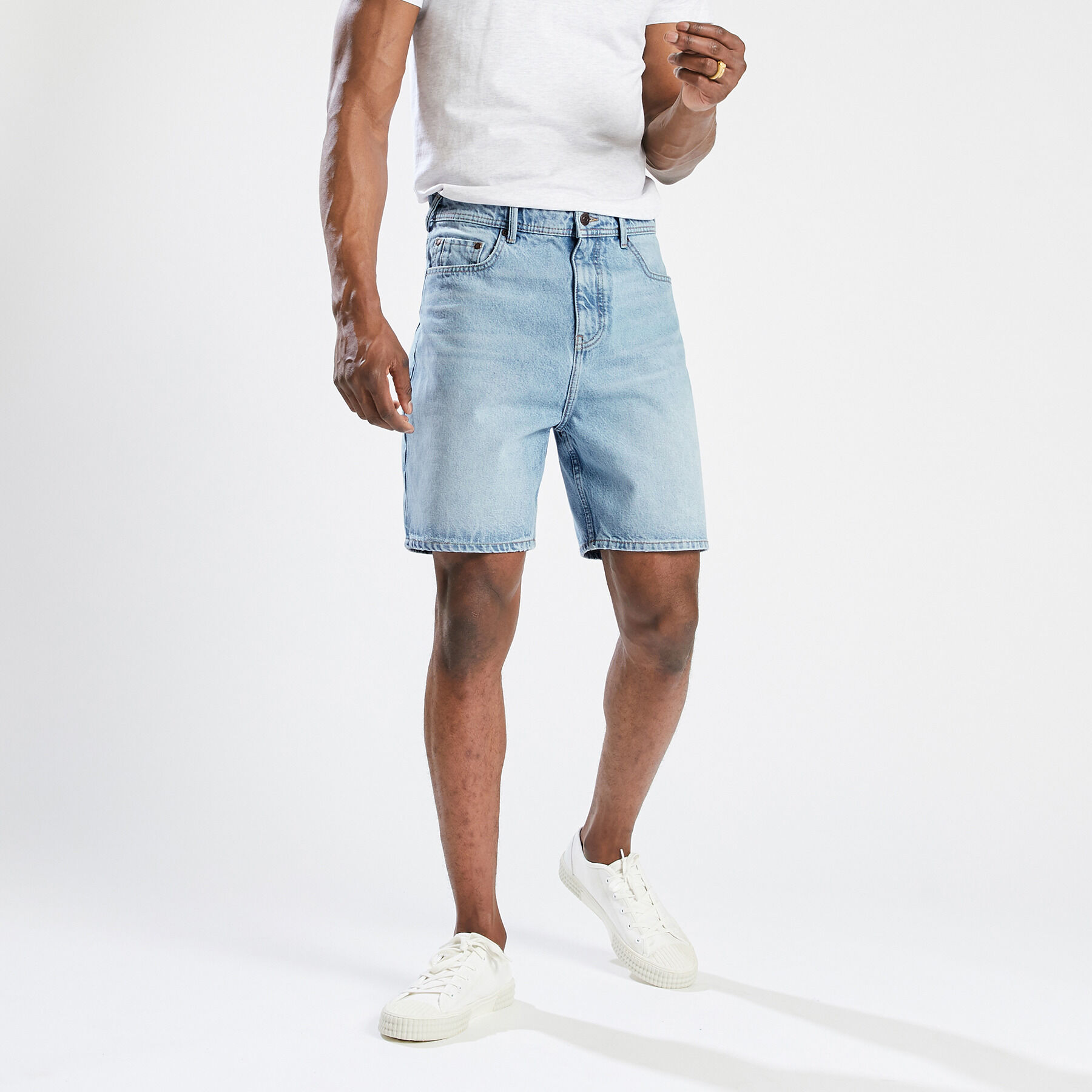 Bermuda ampi in denim geoloc Blu medio | Jules