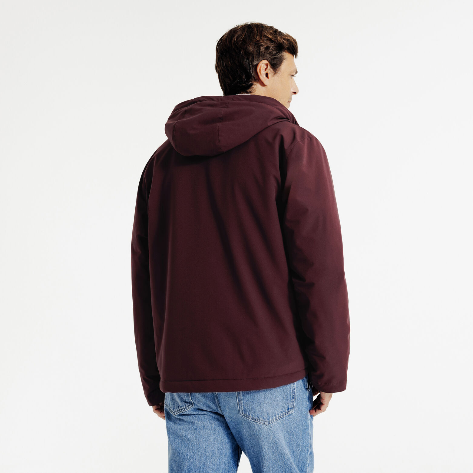 Blouson à capuche doublé en sherpa