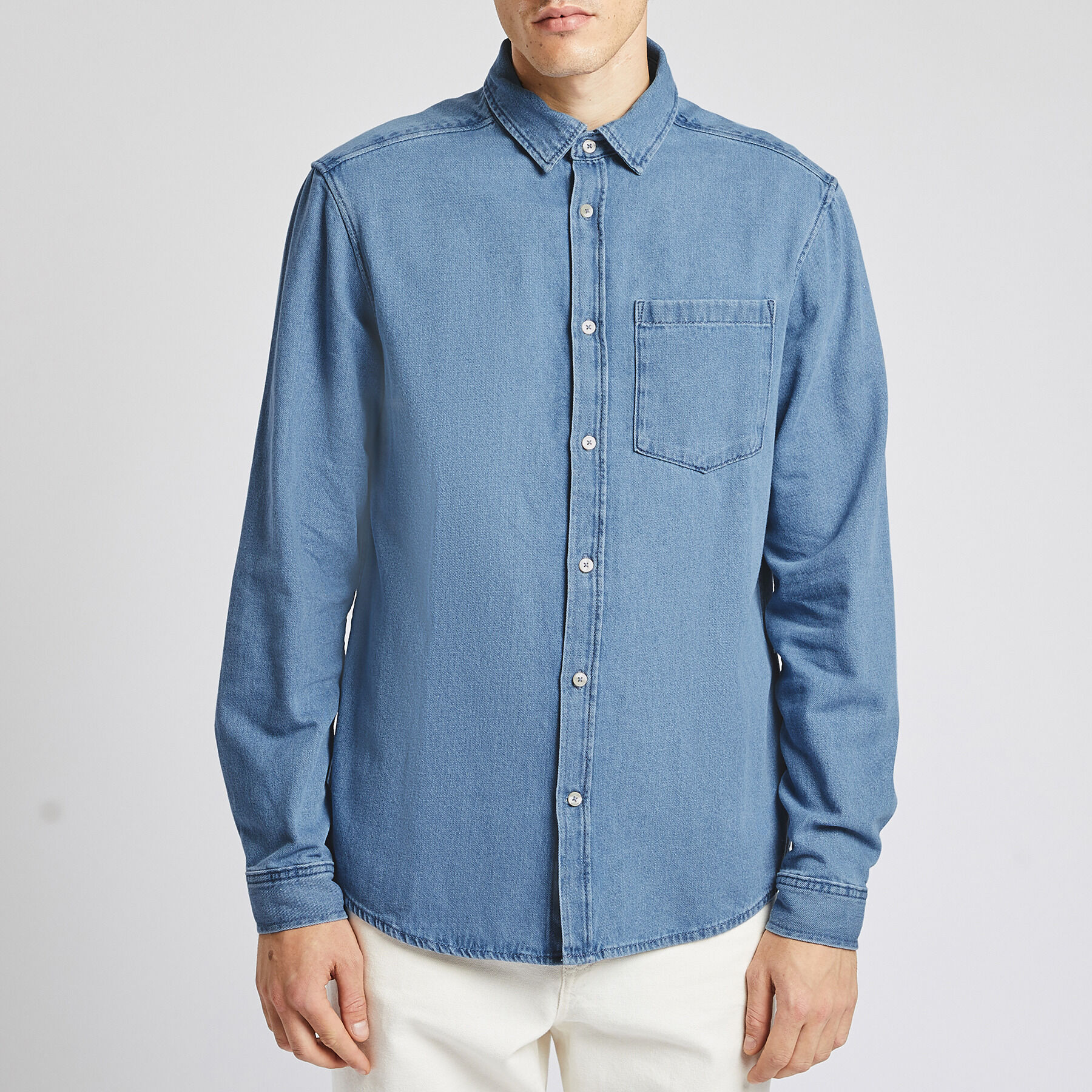 Chemise Homme J.Crew En Coton 100% - Taille XL, Vert Uni, Coupe Regular, Occasion Très Bon État