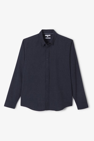 Chemise unie en coton flanelle