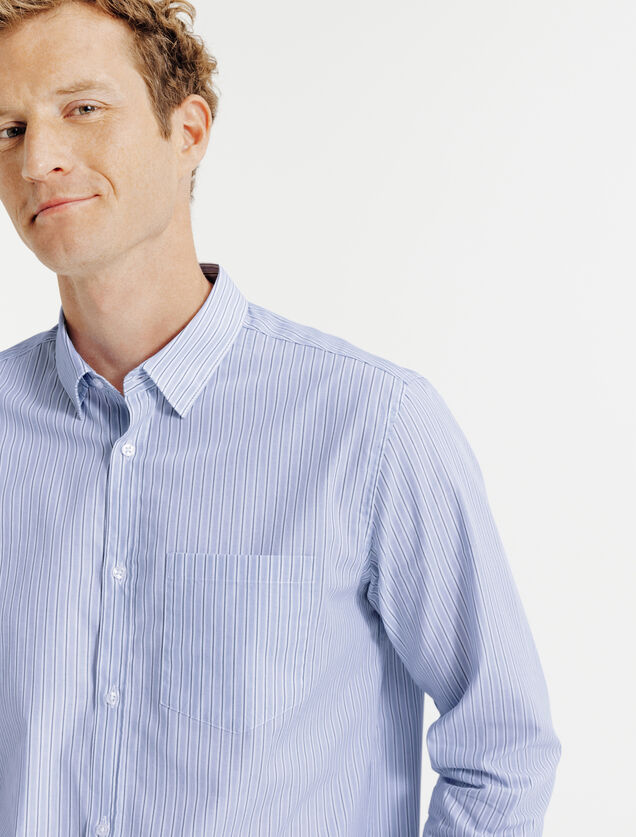 Gestreept hemd in katoen