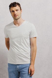 Tee shirt col V en coton