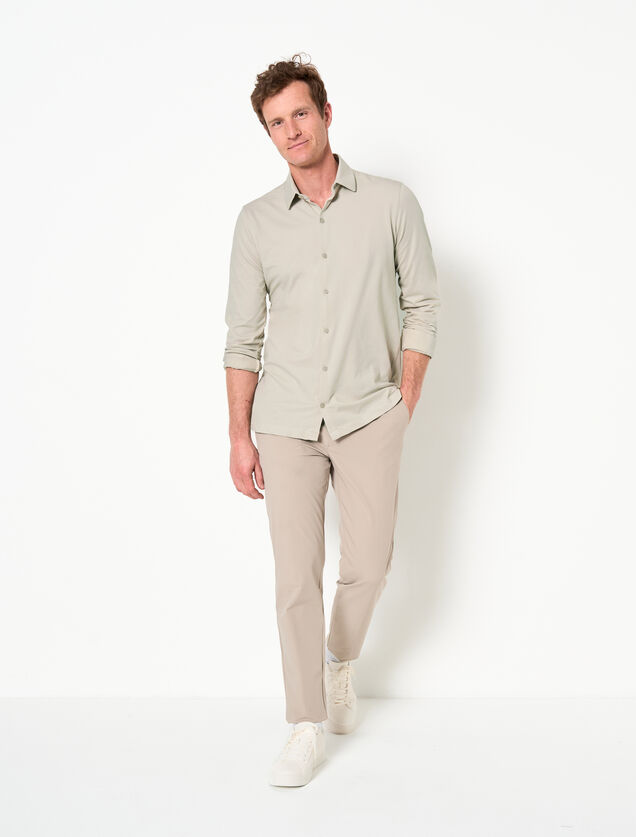 Chemise en maille coton slim
