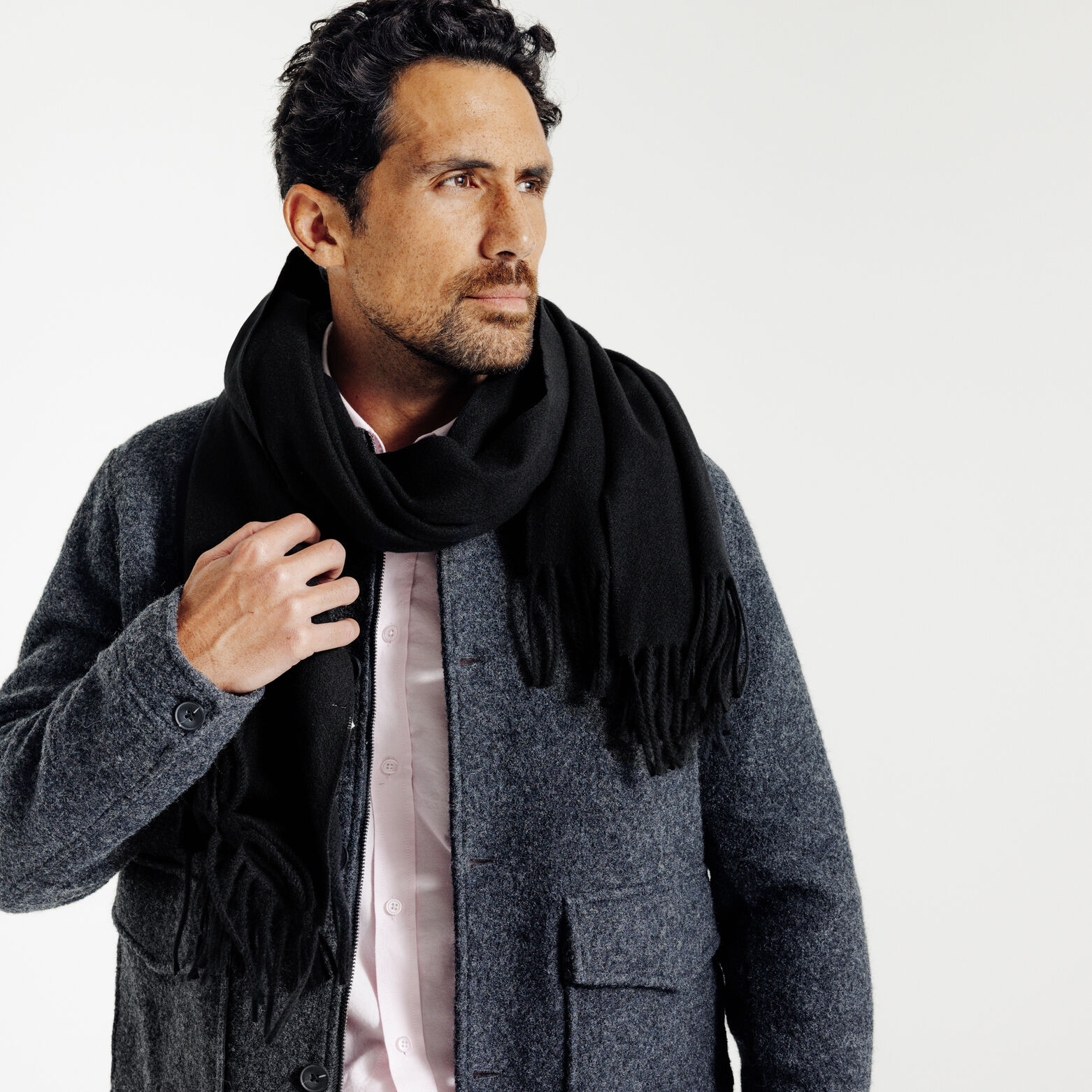 Echarpe unie touché doux