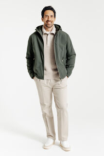 Blouson &agrave; capuche doubl&eacute; en sherpa