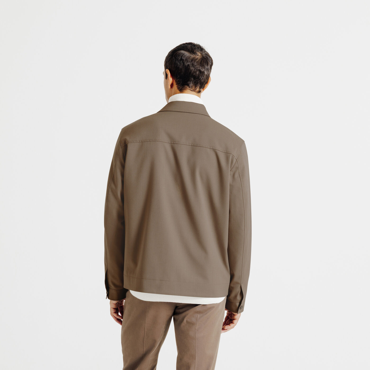 Vest hemdskraag met drukknopen