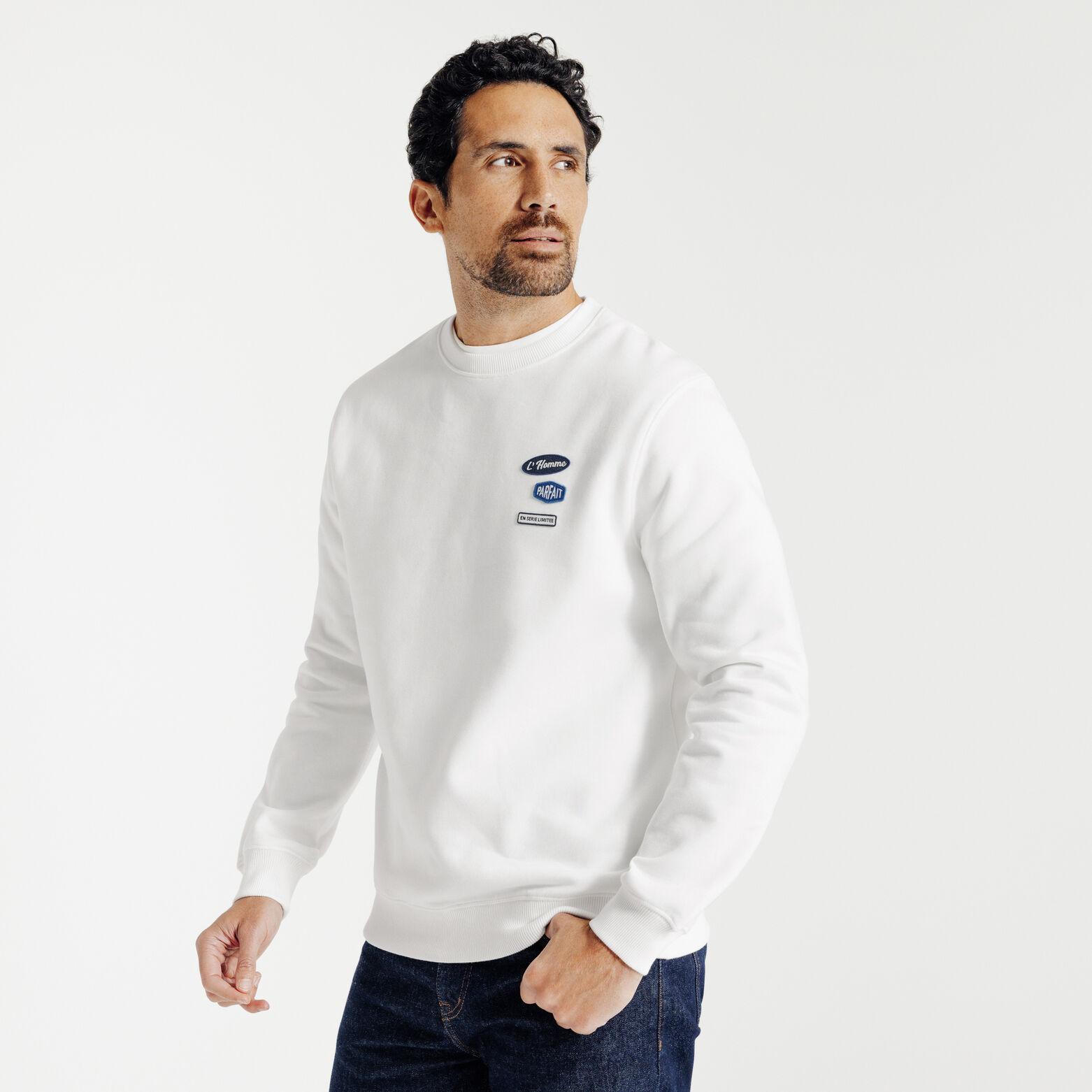 Sweater met ronde hals en print