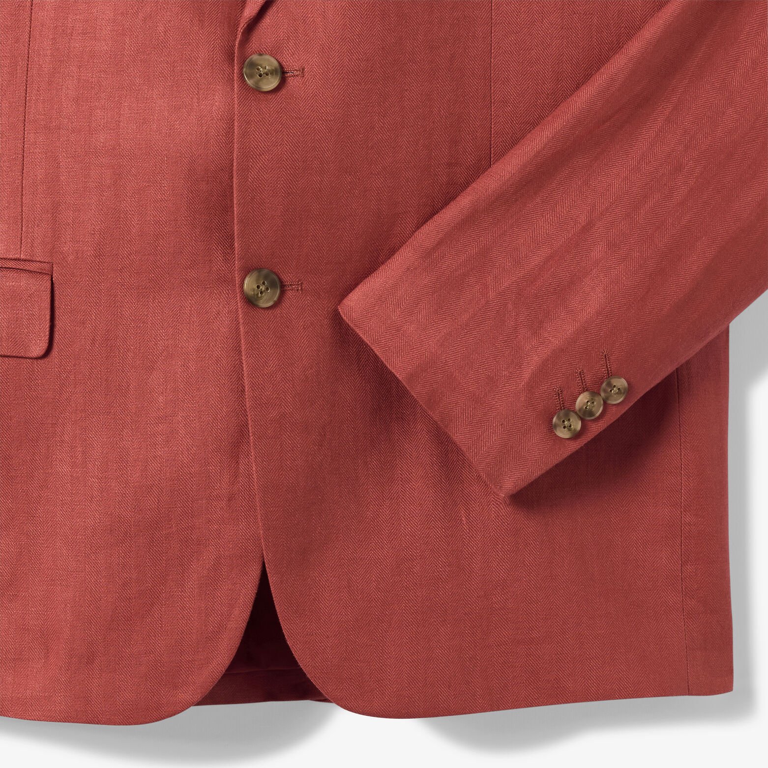 Veste de costume confort motif chevron 100% lin