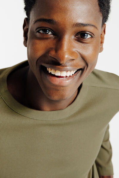 Tee shirt en c&ocirc;te manches longues