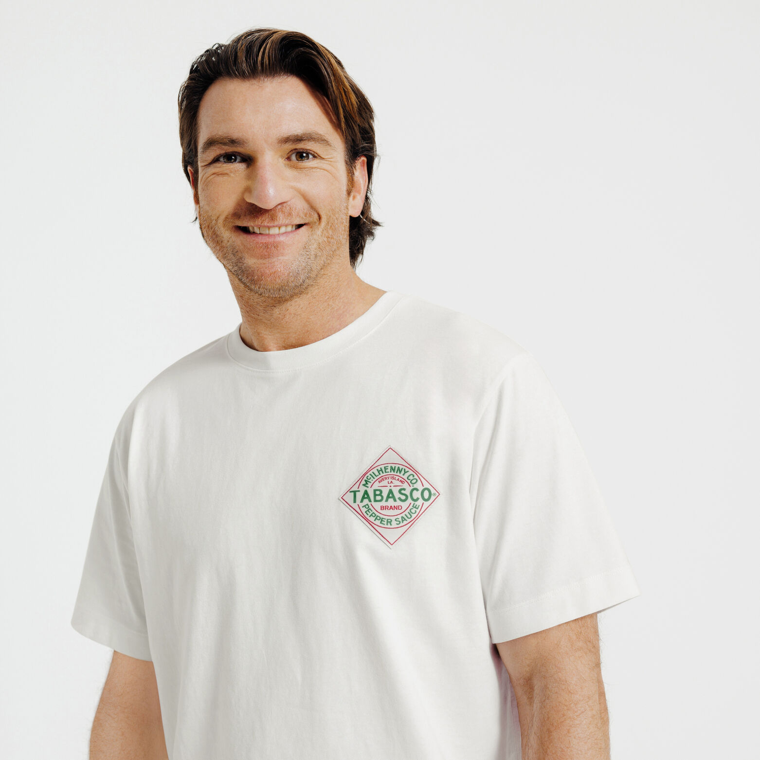 Tee shirt imprim&eacute; poitrine licence Tabasco