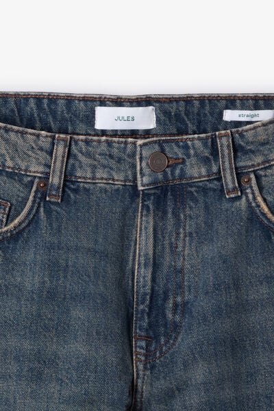 Jean straight d&eacute;lav&eacute;